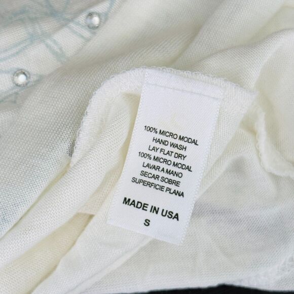 Key Closet Cardigan Top Women Small Rhinestone Swarovski Crystal Flowy Light NEW - Picture 9 of 11